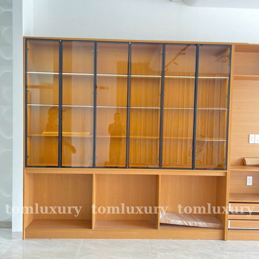 tủ bếp cánh kính
