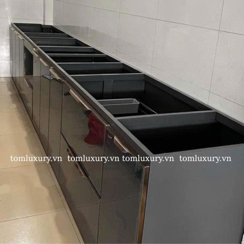 Thi công tủ bếp nhôm hợp kim trong bao lâu