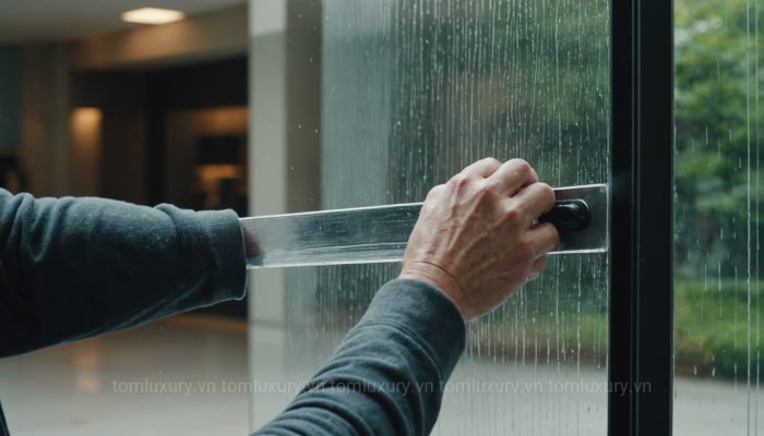 cách vệ sinh cửa kính không bị vệt